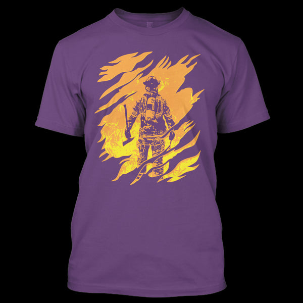 A black t-shirt with the shopify logo