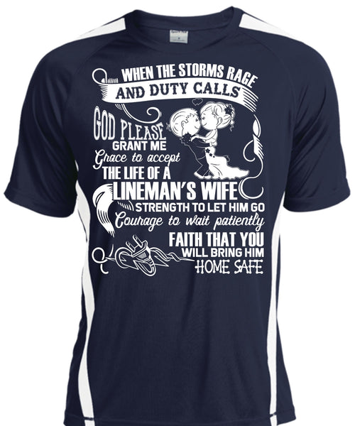 The Life Of A Lineman's Wife T Shirt, Being A Lineman T Shirt, Cool Shirt