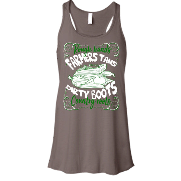 Rough Hands Farmers Tans T Shirt, Dirty Boots Country Roots T Shirt, Cool T Shirt
