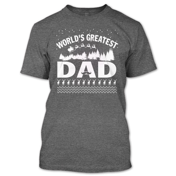 World's Greatest Dad T Shirt, Dad Merry Christmas T Shirt