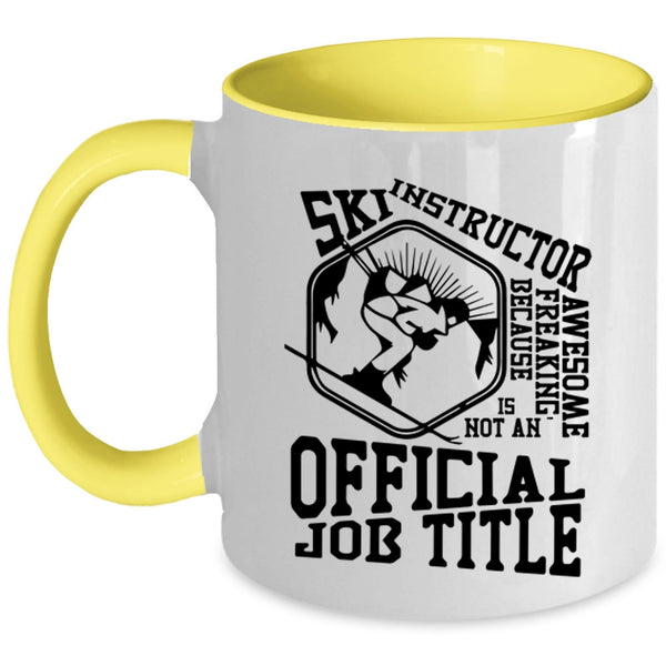 Cute Ski Instructor Coffee Mug, Awesome Ski Instructor Accent Mug