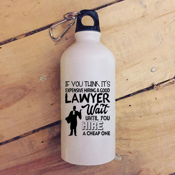 Hiring A Good Lawyer 20 oz Stainless Steel Bottle,Gift For Lawyer Outdoor Sports Water Bottle