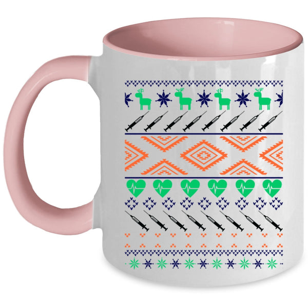 Cute Nurse Coffee Mug, Christmas Gift For Nurse Accent Mug