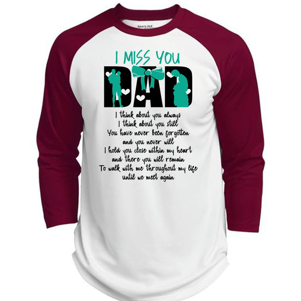 I Miss You Dad T Shirt, I Love Dad T Shirt, Awesome T-Shirts  (Polyester Game Baseball Jersey)