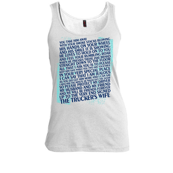 You Take Him Away T Shirt, Coolest Trucker's Wife Tank Top