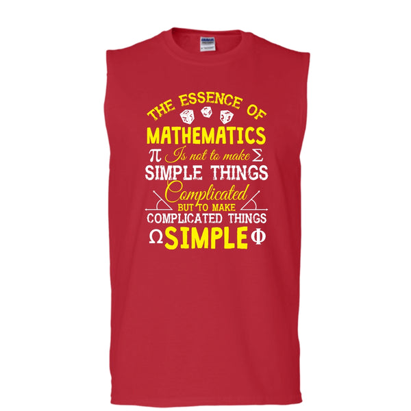 The Essence Of Mathematics Shirt,  Complicated Things Simple Shirt (Men's Cotton Sleeveless)