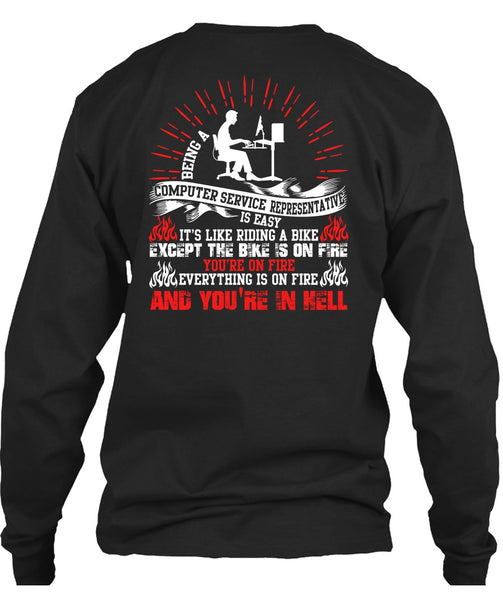 Being A Computer Service T Shirt, Riding A Bike T Shirt