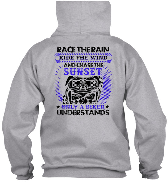 Race The Rain T Shirt, I Love Biker T Shirt