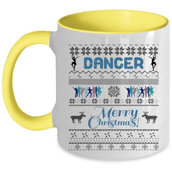 Merry Christmas Coffee Mug, Cute Dancer Accent Mug