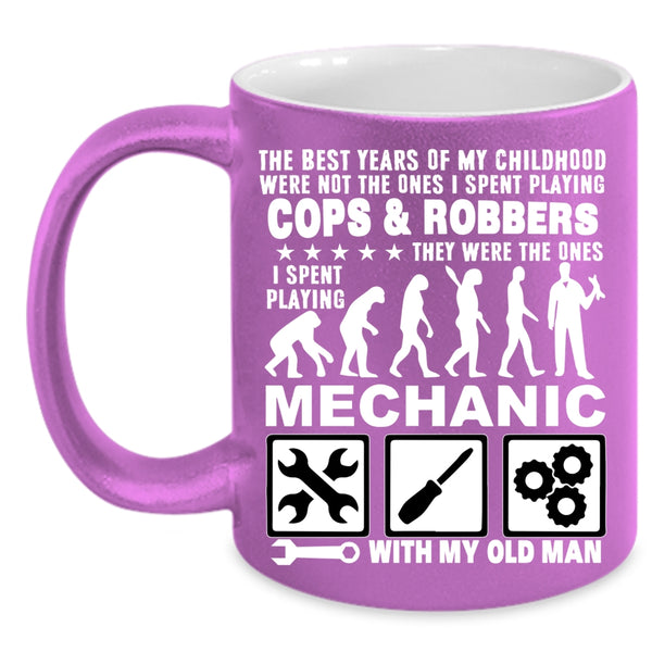 I Spent Playing Mechanic With My Old Man Coffee Mug, Grandpa Coffee Cup