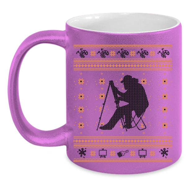 Cool Ugly Christmas Coffee Mug, Painter Accent Mug