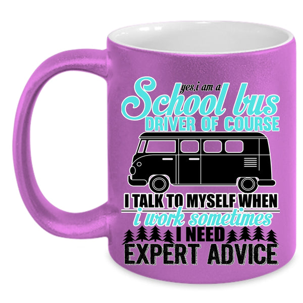 Funny School Bus Coffee Mug, I Am A School Bus Driver Accent Mug
