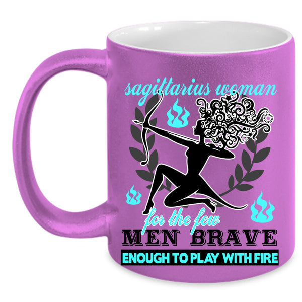 Enough To Play With Fire Coffee Mug, Sagittarius Woman Accent Mug