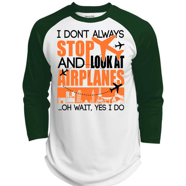 Look At Airplanes T Shirt, I Love Aiplanes T Shirt, Awesome T-Shirts  (Polyester Game Baseball Jersey)