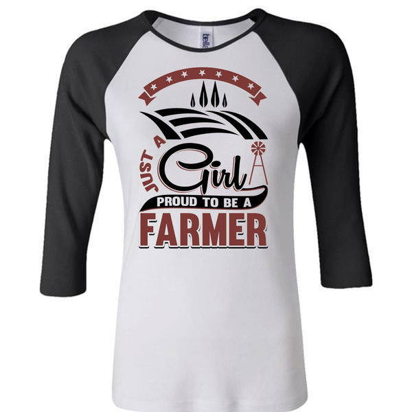 Just A Girl Proud To Be A Farmer T Shirt, I Love Farming T Shirt, Awesome T-Shirts