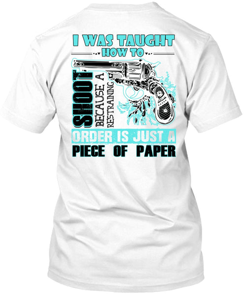 A black t-shirt with the shopify logo