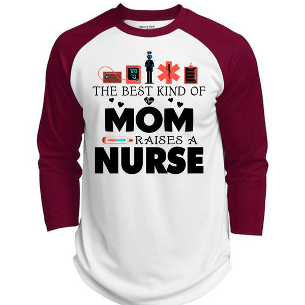 The Best Kind Of Mom Raises A Nurse T Shirt, Mother's Day T Shirt  (Polyester Game Baseball Jersey)