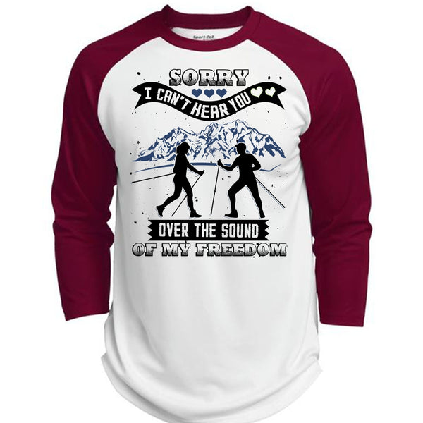 I Can't Hear You T Shirt, I Love Hiking T Shirt, Awesome T-Shirts  (Polyester Game Baseball Jersey)