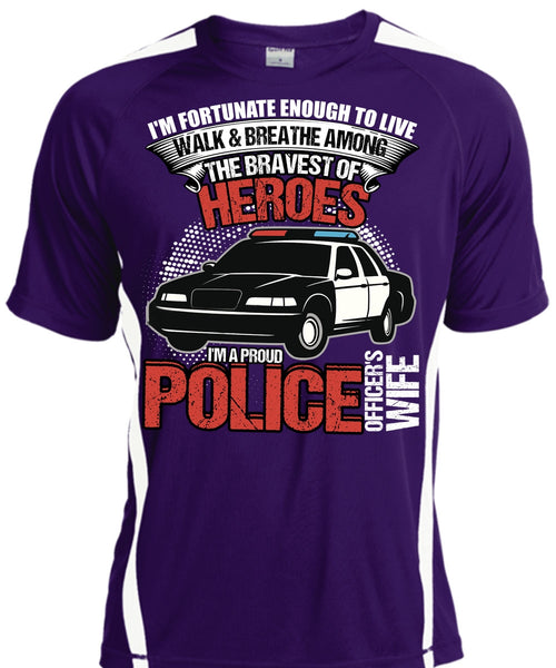 I'm A Proud Police Officer's Wife T Shirt, Being A Police T Shirt, Cool Shirt