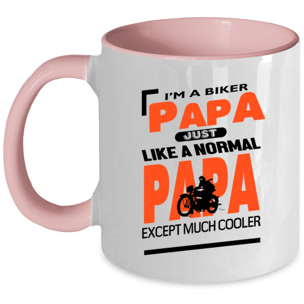 Cool Gift For Biker Papa Coffee Mug, I'm A Biker Papa Accent Mug