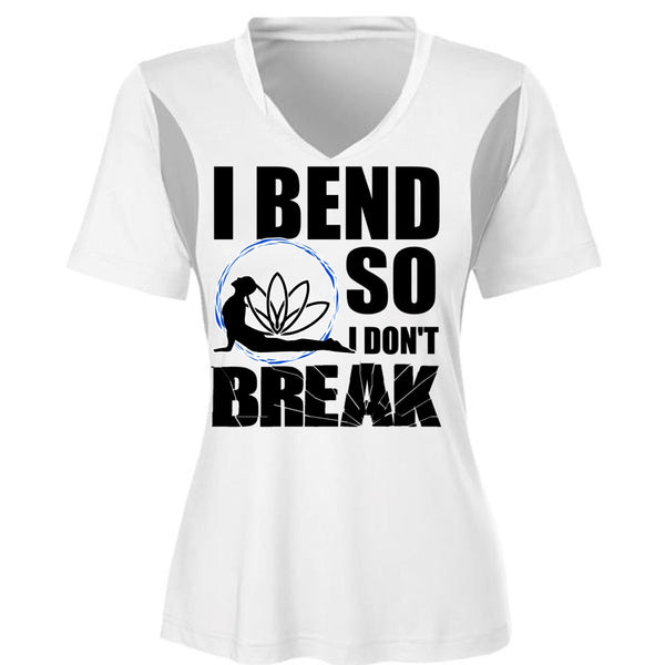 I Bend So I Don't Break T Shirt, My Favorite T Shirt, Cool Shirt (Ladies LS Heather V-Neck)