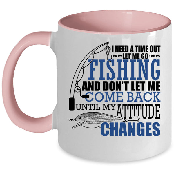I Love Fishing Coffee Mug, Let Me Go Fishing Accent Mug