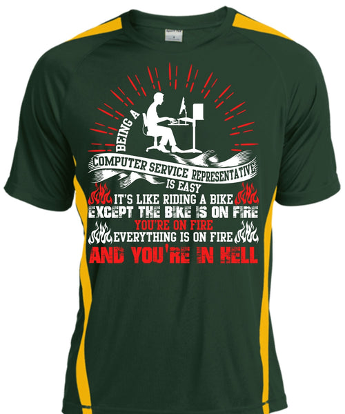 Being A Computer Service T Shirt, Riding A Bike T Shirt, Cool Shirt