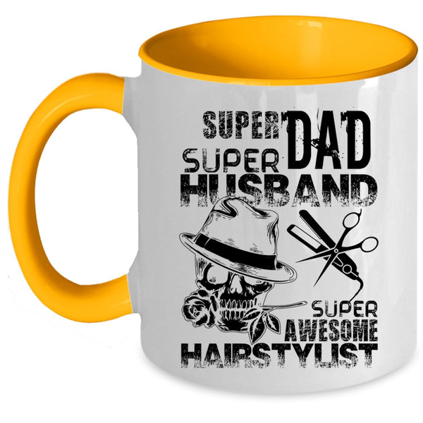 Awesome Hairstylist Coffee Mug, Dad Husband Accent Mug