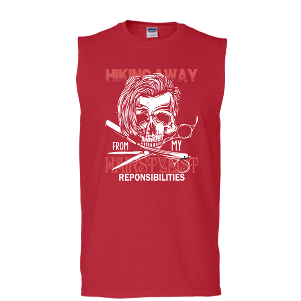 Hiking Away T Shirt, From My Hairstylist Tank Top (Men's Cotton Sleeveless)