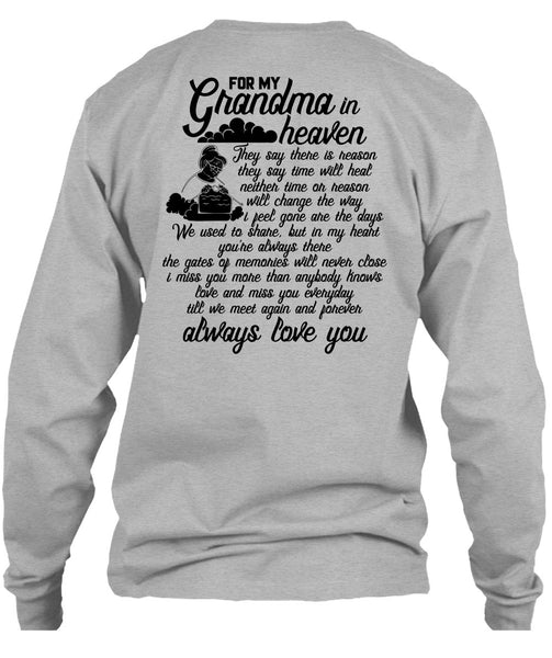 For My Grandma In Heaven T Shirt, I Love Grandma T Shirt