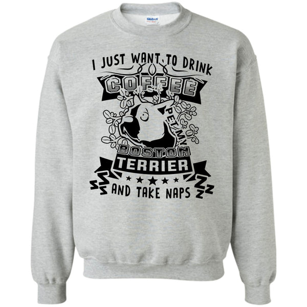 Coolest Dog Lover T Shirt, I Just Want To Drink Coffee Sweatshirt