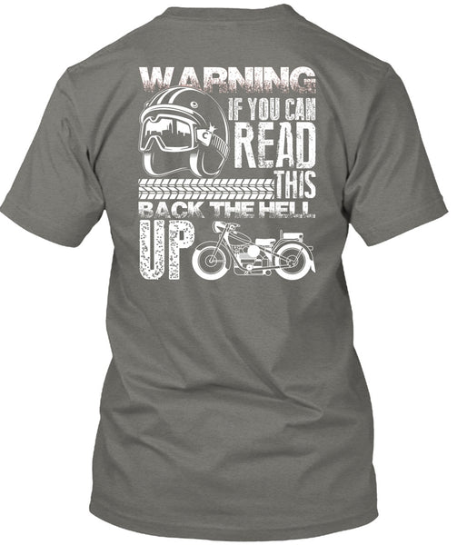 You Can Read T Shirt, This Back The Hell Up T Shirt