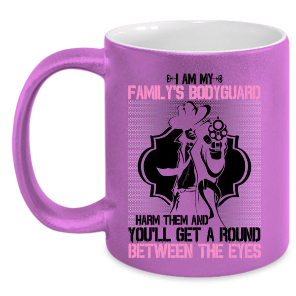 Best Gift For My Dad Coffee Mug, I Am My Family's Bodyguard Accent Mug