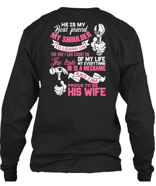 Proud To Be His Wife T Shirt, He Is My Best Friend T Shirt