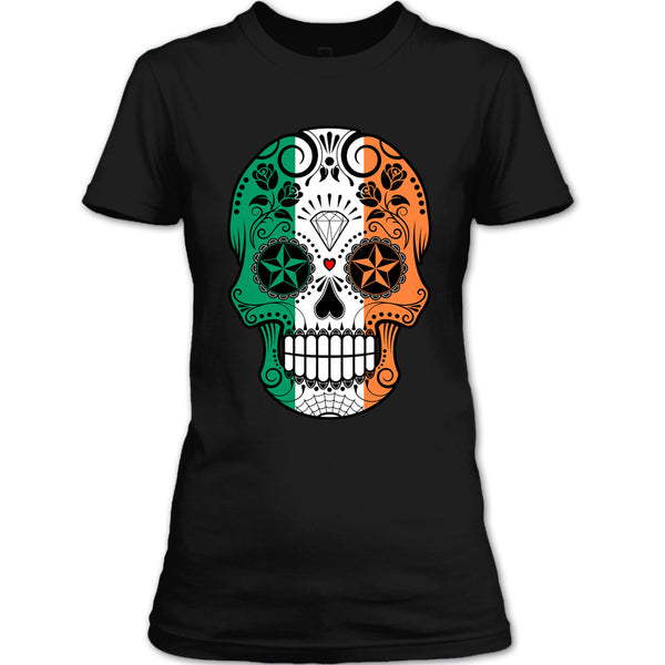 A black t-shirt with the shopify logo