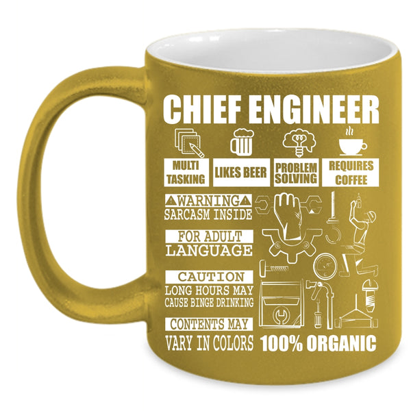 Chief Engineer Coffee Mug, Cool Gift For Engineers Coffee Cup