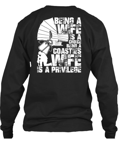 Being A Wife T Shirt, Coasties Wife T Shirt