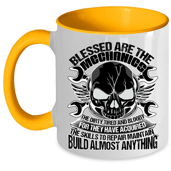 Best Gift For My Husband Coffee Mug, Blessed Are The Mechanics Accent Mug