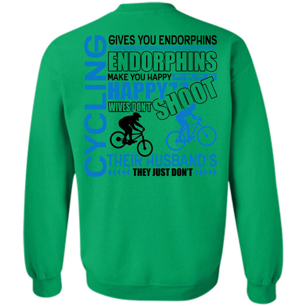 I Love Biking T Shirt, Cycling Gives You Endorphins Sweatshirt