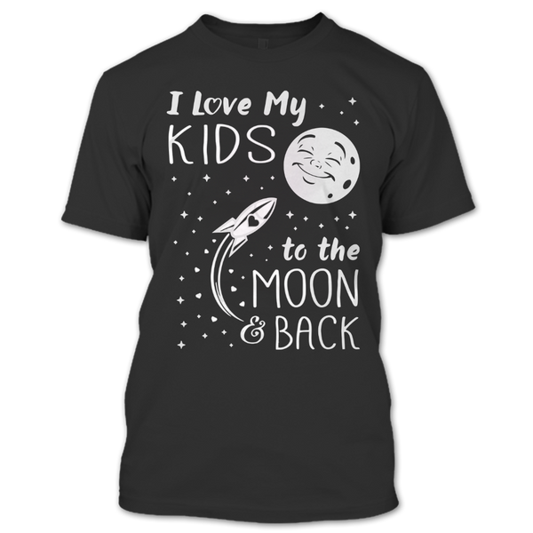 A black t-shirt with the shopify logo