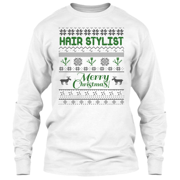 Hair Stylist Merry Christmas T Shirt, Gift For Merry Christmas T Shirt