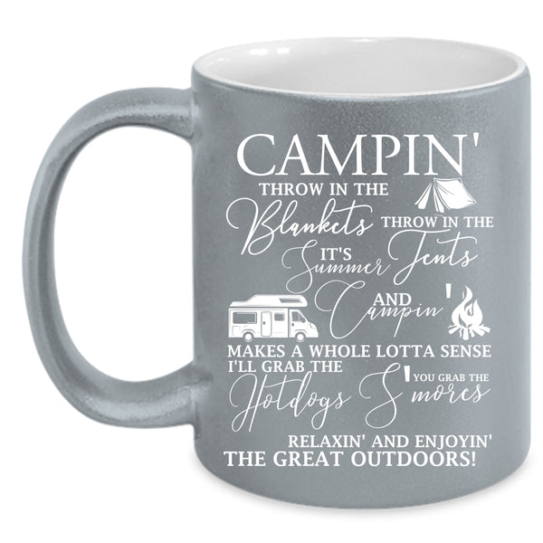 Camping Coffee Mug, Relaxing And Enjoying The Great Outdoors Coffee Cup