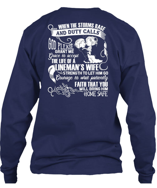 The Life Of A Lineman's Wife T Shirt, Being A Lineman T Shirt