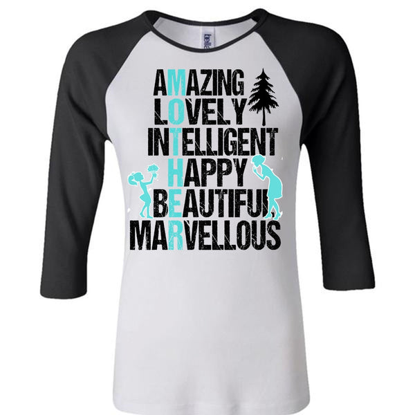 Amazing Lovely Intelligent Happy T Shirt, I Love Mom T Shirt, Awesome T-Shirts