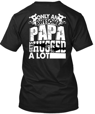 A black t-shirt with the shopify logo