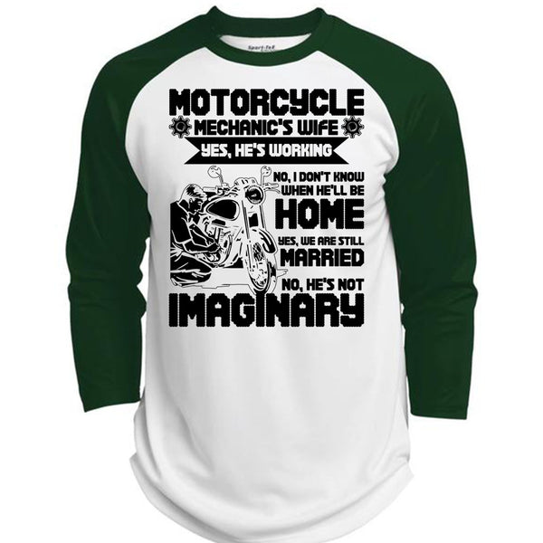 Motorcycle Mechanic's Wife T Shirt, I Love Mechanic T Shirt, Awesome T-Shirts  (Polyester Game Baseball Jersey)