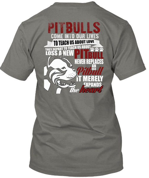 Pit Bulls Come Into Our Lives T Shirt, Loss A New Pit Bull T Shirt