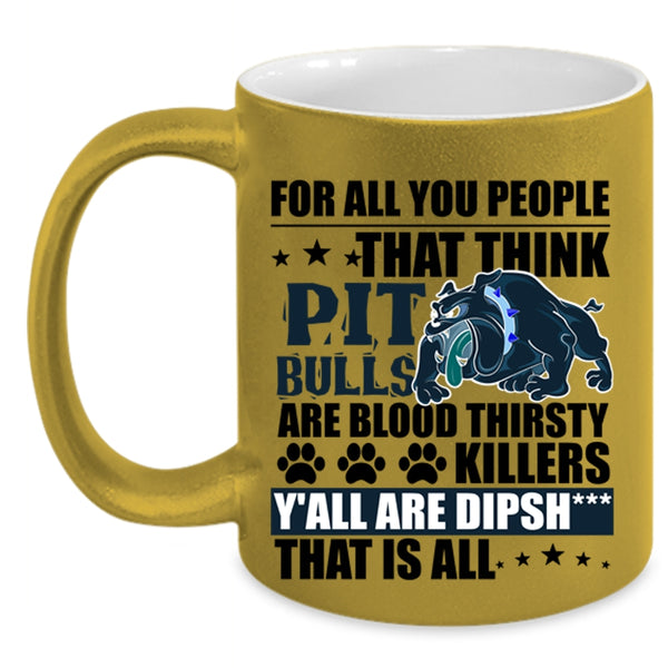 Lovely Pit Bull Lovers Coffee Mug, Cute Pitbulls Accent Mug