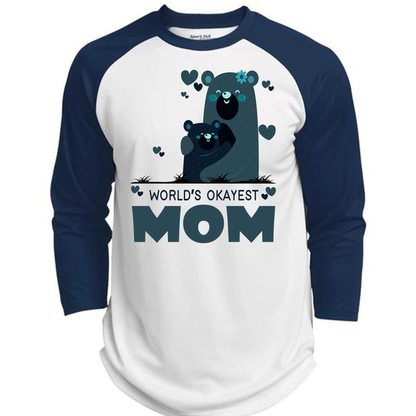 World's Okayest Mom T Shirt, Being A Mom T Shirt, Mother's Day T Shirt  (Polyester Game Baseball Jersey)