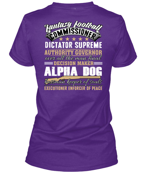 Decision Maker Alpha Dog T Shirt, Fantasy Football T Shirt